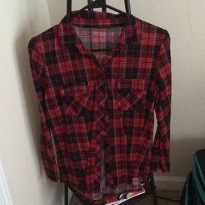 Plaid button down shirt